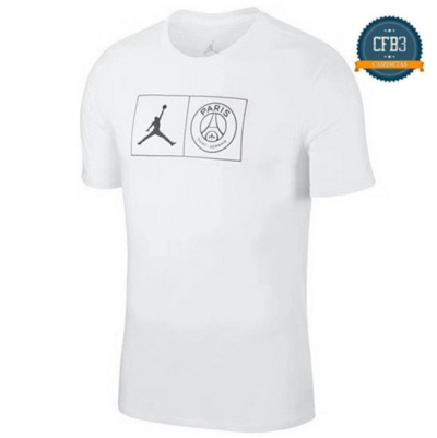 Camiseta PSG Jordan Entrenamiento Blanco