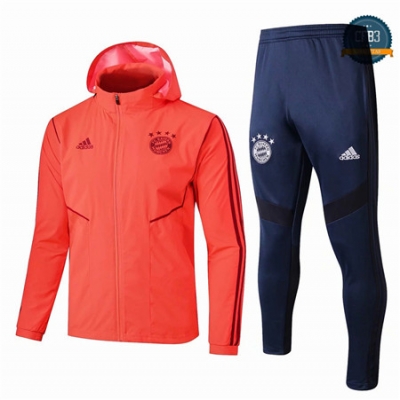 Cfb3 Camisetas D013 Chaqueta Chandal Bayern Munich Rompevientos Naranja/Azul Oscuro Sombrero 2019/2020