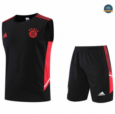 Cfb3 Camiseta Bayern Munich Chaleco Pantalones Equipación Negro 2022/2023 C398