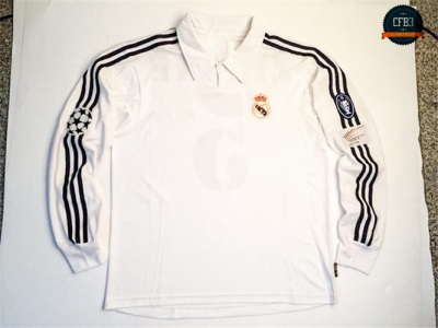 Camiseta 2002-03 UCL final Real Madrid Manga Larga