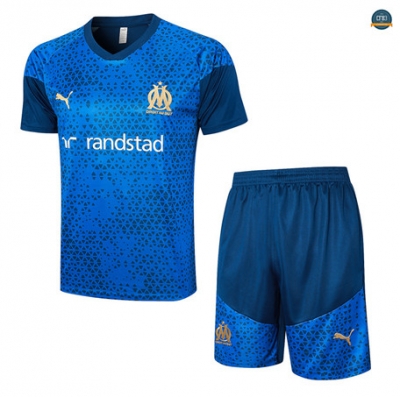 Venta Cfb3 Camiseta Entrenamiento Marsella + Pantalones Cortos Equipación Azul Real 2023/2024