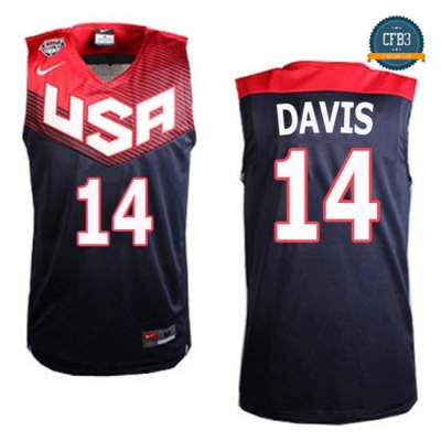 cfb3 camisetas Anthony Davis, USA 2014 - Azul