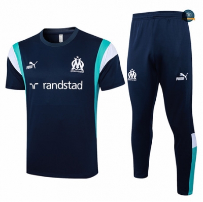 Cfb3 Camisetas Entrenamiento Marsella Polo + Pantalones Equipación azul real 2024/2025