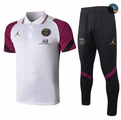 Cfb3 Camiseta Entrenamiento Jordan POLO + Pantalones Blanco/Púrpura 2020/2021