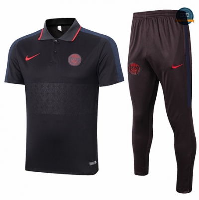 Cfb3 Camiseta PSG POLO + Pantalones Negro/Gris 2020/2021