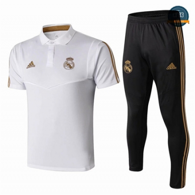 Cfb3 Camisetas D144 Entrenamiento Real Madrid Blanco/Negro POLO 2019/2020