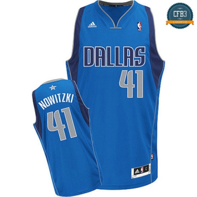 cfb3 camisetas Dirk Nowitzki Dallas Mavericks [Azul]
