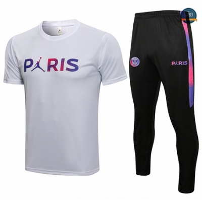 Cfb3 Camisetas Jordan PSG + Pantalones Equipación Blanco Paris 2021/2022