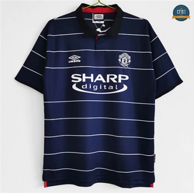 Cfb3 Camisetas Rétro 1999-00 Manchester United 2ª Equipación