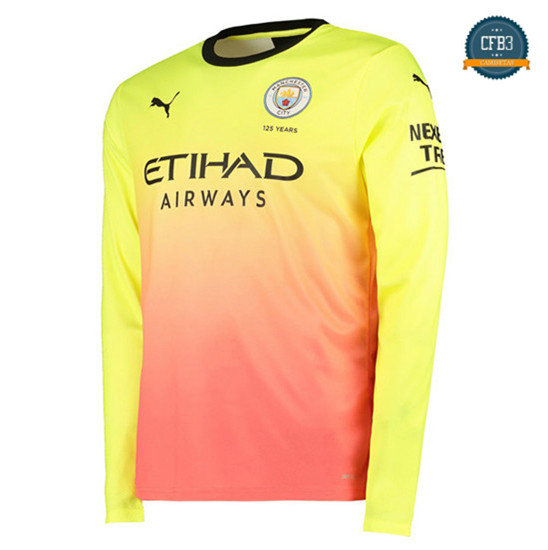 Camiseta Manchester City 3ª Equipación Amarillo Rose Manga Larga 2019/2020