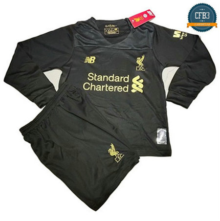 Camiseta Liverpool Niños Portero Manga Larga Negro 2019/20