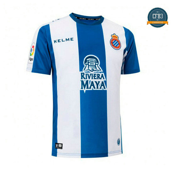 Camiseta Espanyol 1ª Equipación Blanco/Azul 2018