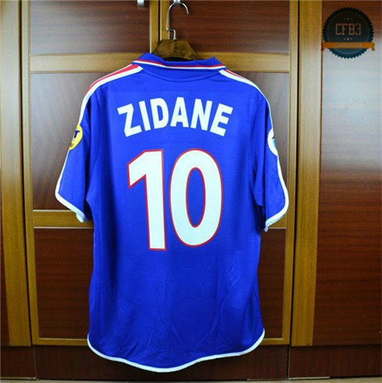 Camiseta 2000 Copa de Europa Francia 1ª Equipación (10 Zidane)