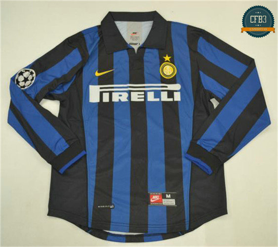 Camiseta 1998-99 Inter Milan Manga Larga 1ª Equipación