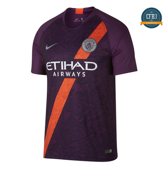 Camiseta Manchester City 3ª Equipación Púrpura/Naranja 2018
