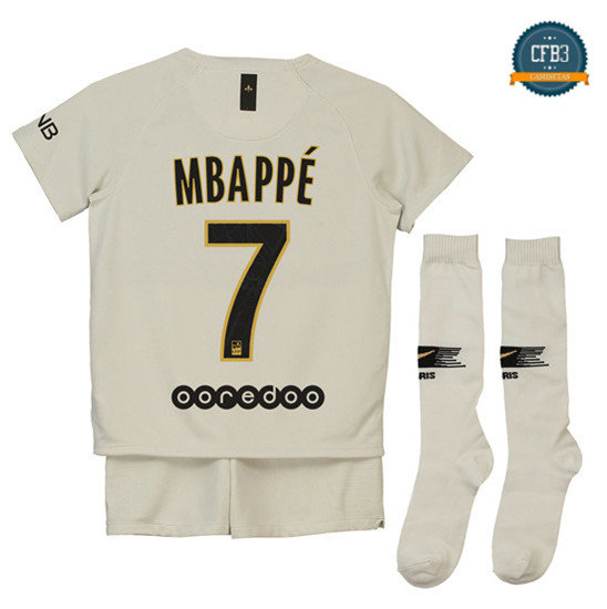Camiseta PSG 2ª Equipación Niños 7 Mbappé 2018