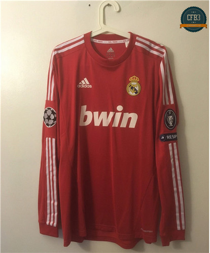 Camiseta 2011-12 Real Madrid Manga Larga 3ª Equipación Rojo