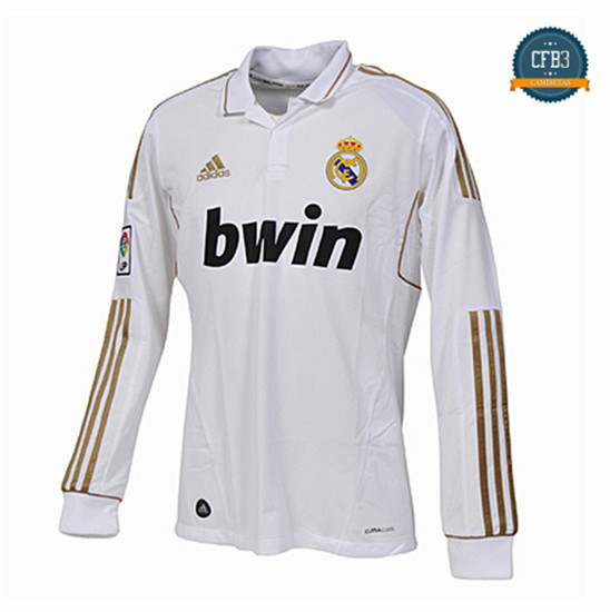 Camiseta 2011-12 Real Madrid Manga Larga 1ª Equipación
