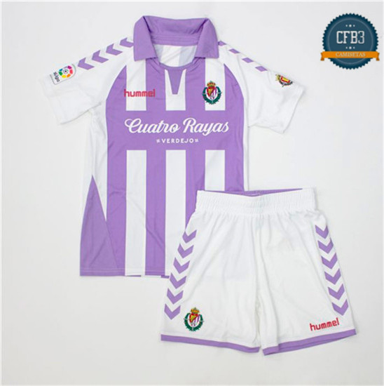 Camiseta Real valladolid cf 1ª Equipación Niños Blanco/Púrpura 2018