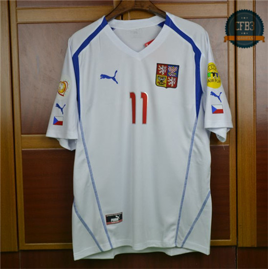 Camiseta 2004 Copa de Europa RepúblicaCheca 2ª Equipación (11 Nedved)