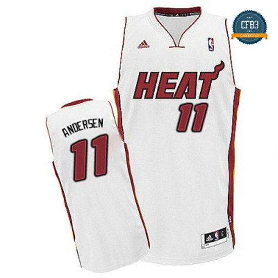 cfb3 camisetas Chris Andersen, Miami Heat [Blancoo]