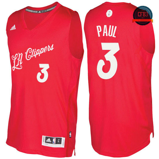 cfb3 camisetas Chris Paul, Los Angeles Clippers - Christmas '17
