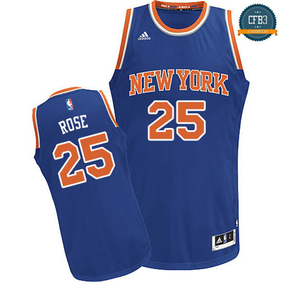 cfb3 camisetas Derrick Rose, New York Knicks [Azul]