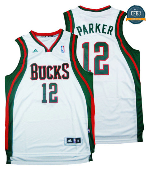cfb3 camisetas Jabari Parker, Milwaukee Bucks - Blanco