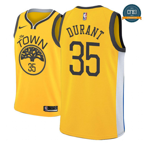 cfb3 camisetas Kevin Durant, Golden State Warriors 2018/19 - Earned Edition