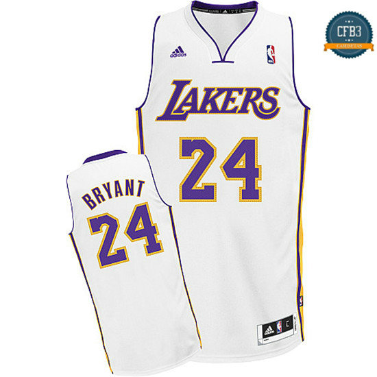 cfb3 camisetas Kobe Bryant, Los Angeles Lakers [Blanco]