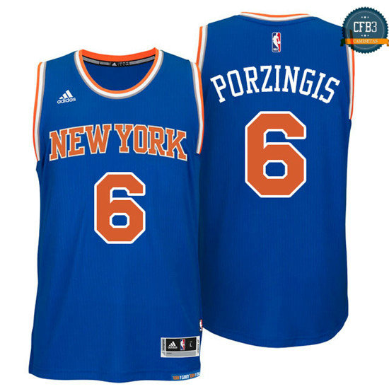 cfb3 camisetas Kristaps Porzingis, New York Knicks [Azul]