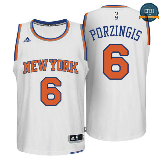 cfb3 camisetas Kristaps Porzingis, New York Knicks [Blanco]