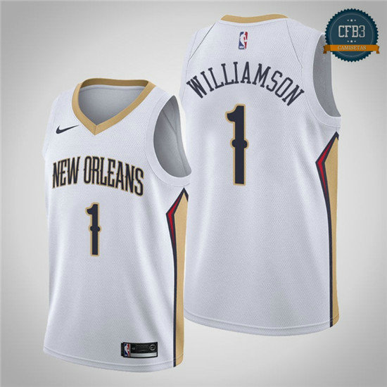 cfb3 camisetas Zion Williamson, New Orleans Pelicans 2018/19 - Association