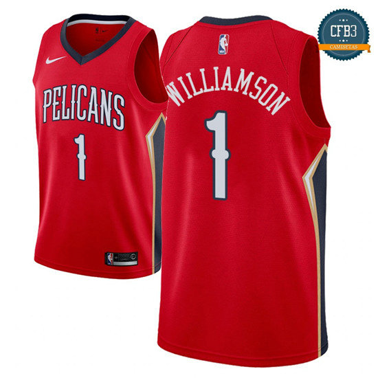 cfb3 camisetas Zion Williamson, New Orleans Pelicans 2018/19 - Statement