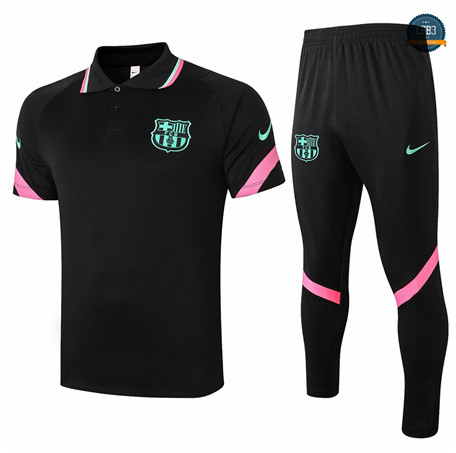 Cfb3 Camiseta Entrenamiento Barcelona POLO + Pantalones Negro 2020/2021