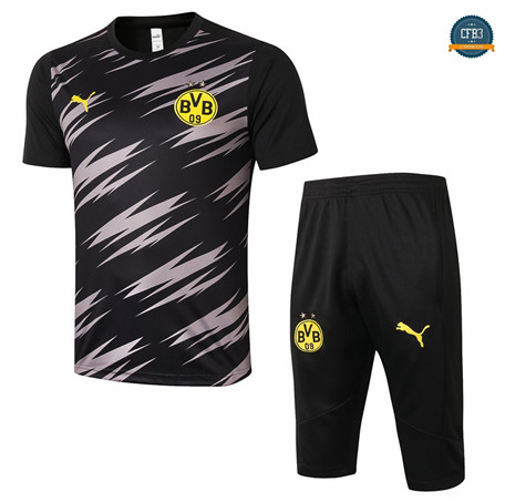 Cfb3 Camiseta Entrenamiento Borussia Dortmund + Pantalones 3/4 Negro 2020/2021