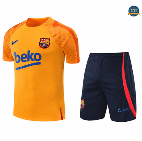 Cfb3 Camiseta Barcelona + Pantalones Equipación Naranja/Azul Profundo 2022/2023 C424
