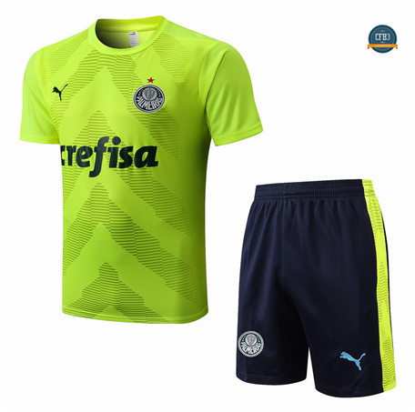 Cfb3 Camiseta Palmeiras + Pantalones Equipación Verde/Azul Profundo 2022/2023 C395