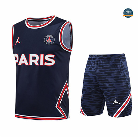 Cfb3 Camiseta Paris Paris Saint Germain Chaleco Pantalones Equipación Azul Profundo 2022/2023 C462