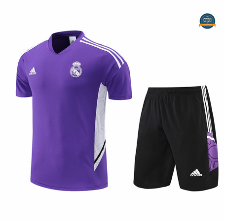 Cfb3 Camiseta Real Madrid + Pantalones Equipación Púrpura/Negro 2022/2023 C445