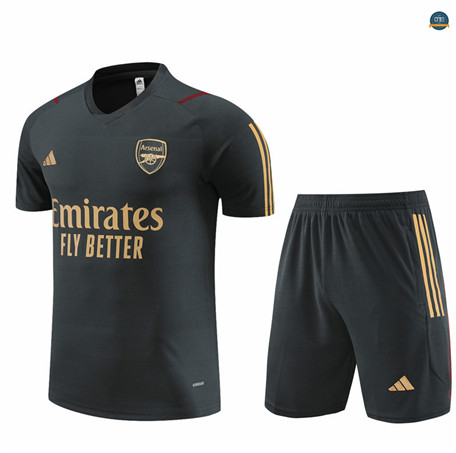 Diseñar Cfb3 Camiseta Entrenamiento Niño Arsenal + Pantalones Cortos Equipación Gris Oscuro 2023/2024