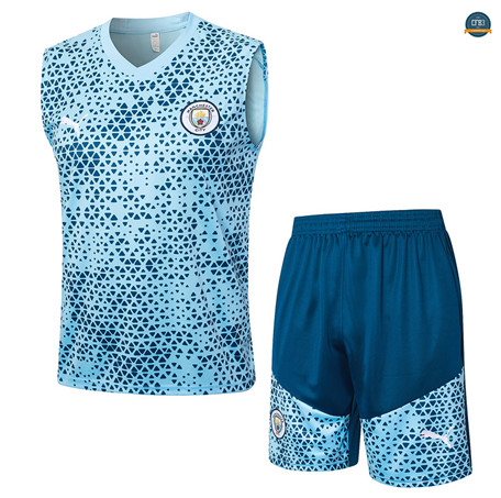 Outlet Cfb3 Camiseta Entrenamiento Manchester City Chaleco Pantalones Equipación Azul Claro 2023/2024