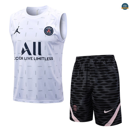Diseñar Cfb3 Camiseta Entrenamiento Paris Paris Saint Germain Chaleco Pantalones Equipación Blanco 2023/2024