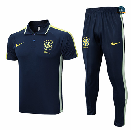 Nuevas Cfb3 Camiseta Entrenamiento Brasil Polo + Pantalones Equipación Azul 2023/2024