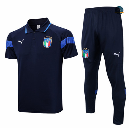 Venta Cfb3 Camiseta Entrenamiento Italia Polo + Pantalones Equipación Azul 2022/2023