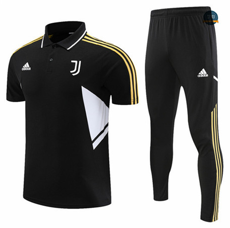 Venta Cfb3 Camiseta Entrenamiento Juventus Polo + Pantalones Equipación Negro 2022/2023