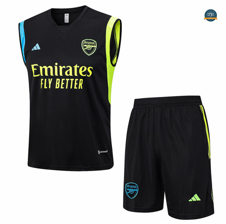 Crear Cfb3 Camiseta Entrenamiento Arsenal Chaleco Pantalones Equipación Negro 2023/2024 tienda