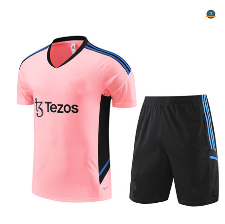 Nuevas Cfb3 Camiseta Entrenamiento Manchester United Niño + Pantalones Cortos Equipación Rosa 2023/2024 replicas