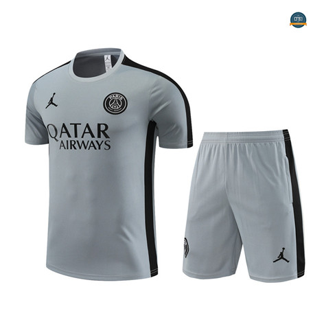 Outlet Cfb3 Camiseta Entrenamiento Paris Saint Germain + Pantalones Cortos Equipación Gris 2023/2024 tienda