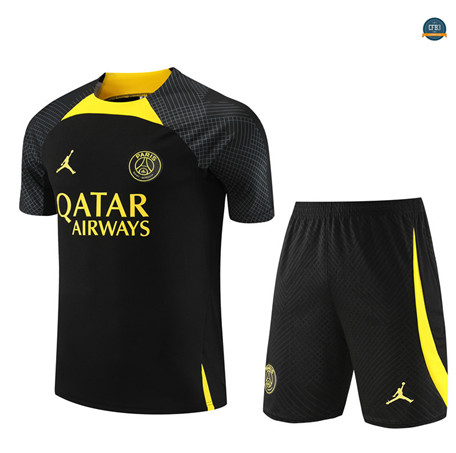Diseñar Cfb3 Camiseta Entrenamiento Paris Saint Germain + Pantalones Cortos Equipación Negro 2023/2024 baratas